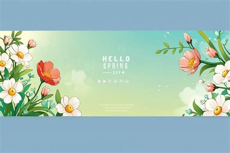 Spring day event party social banner greeting card templates | Premium ...