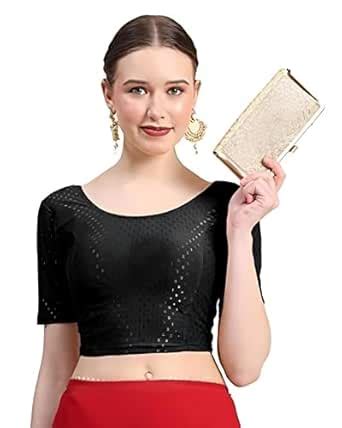 Buy VASTRAS Special Woman Cotton Round Neck Blouse, Elbow Sleeves ...