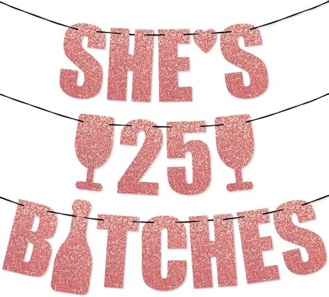 Amazon.com: PartyForever 25th Birthday Banner For Women Party ...