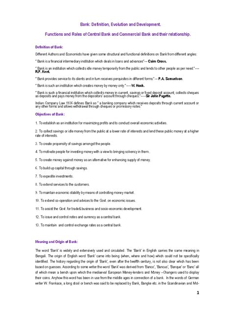 Bank Its Origin, Meaning, Objectives & Function - Bank: Definition ...