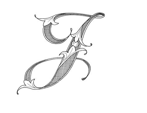 Letter J Calligraphy Tattoo Design