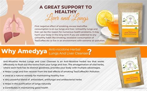 Amedyya Anti-Nicotine Herbal Tea | 100g Natural Detox Tea for Smokers ...