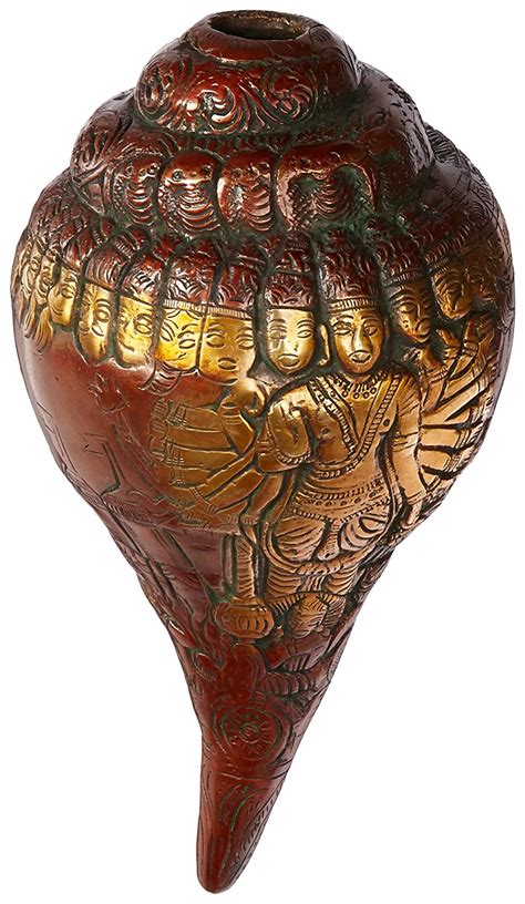 Buy Exotic India Vishvarupa Vishnu Conch - Brass Statue Online at Low ...