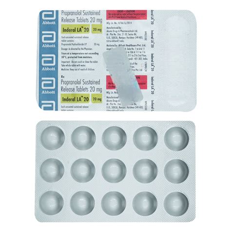 Propranolol Dosage For Anxiety 20Mg