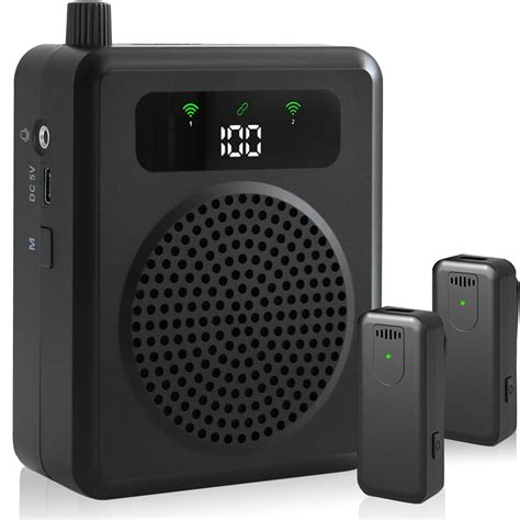Wireless Voice Amplifier with Lavalier Microphones, Portable Voice ...
