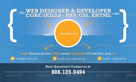 Web Developer Business Card 的图像结果