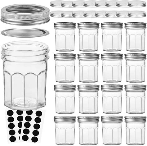 Amazon.com: QUMMFA 6oz Glass Jars With Lids,Spice Jars,Small Mason Jars ...