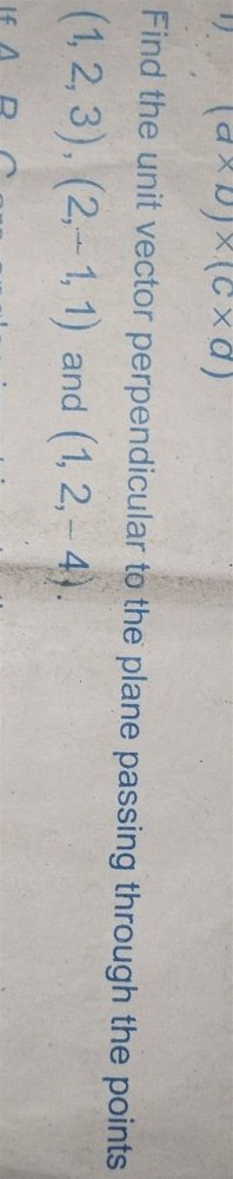 Image result for Find a Unit Vector Perpendicular To