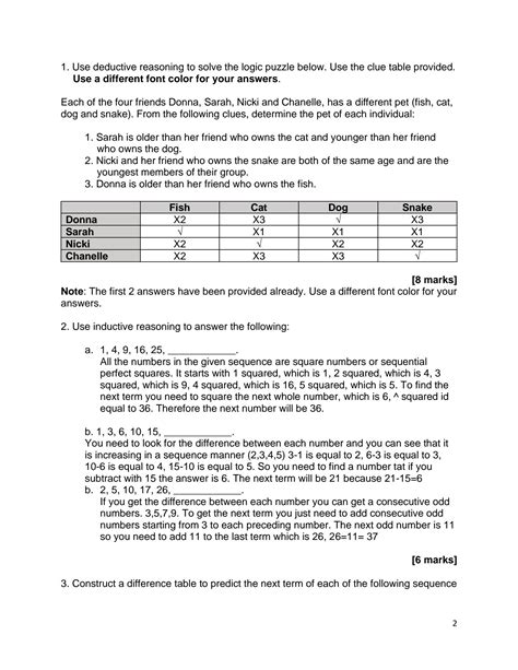 Deductive Reasoning Math Problems Worksheets PDF 的图像结果