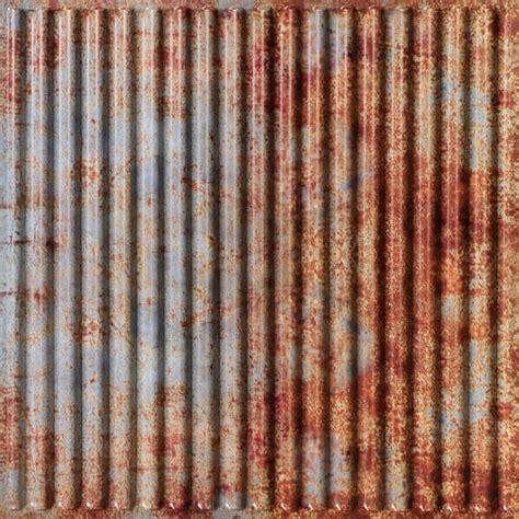 Buy Ridged 2 ft. x 2 ft. PVC Glue-up or Lay in Ceiling Tile in Old Tin ...