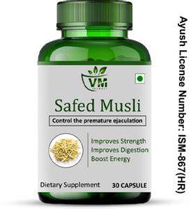 VEDMEDS Safed Musli {30 Capsule} is a herbal supplement that is often ...