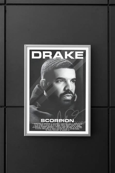 Drake Drake Poster Drake Album Poster Scorpion album Pos | Inspire Uplift