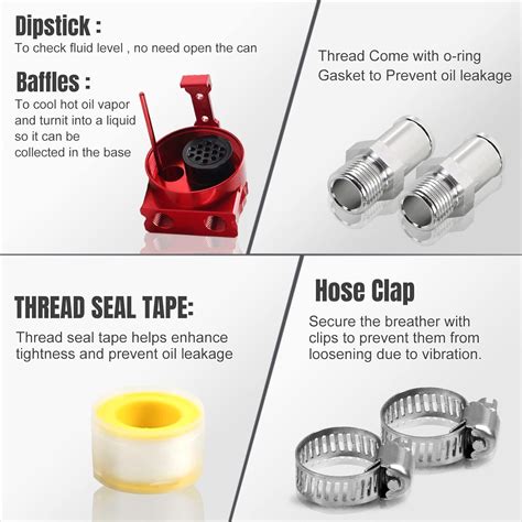 Buy Htostar Racing Thick Shell Baffled Oil Catch Can Coolant Fuel Catch ...