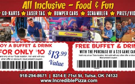 Tulsa's Incredible Pizza Company | Tulsa, OK 74133