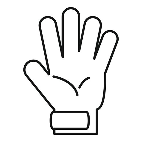 Soccer goalkeeper glove icon, outline style 14520687 Vector Art at Vecteezy