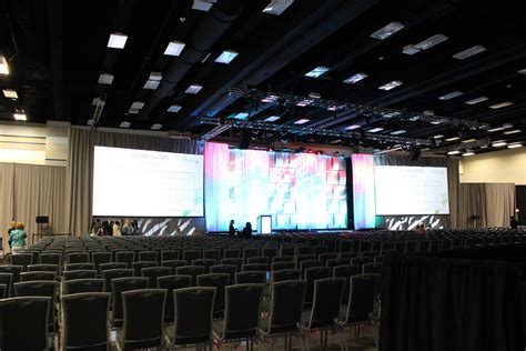 Exhibit Hall at the Utah Valley Convention Center set for a corporate ...