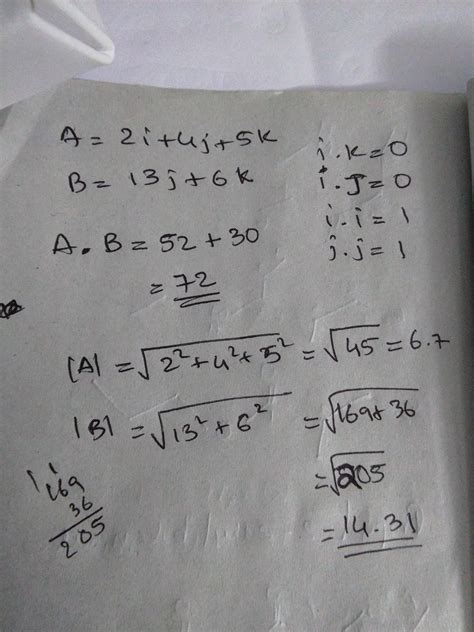 EXAMPLE 2.7 Given two vectors Ā=2ỉ 4j 5k and B = 1 3j 6k. Find the ...