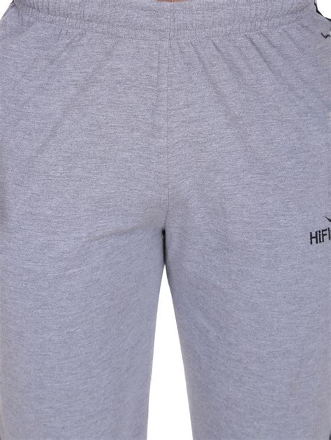 Hiflyers Mens Grey Comfort Fit Solid Trackpant