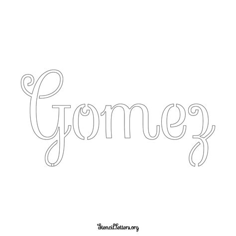 Gomez Free Printable Family Name Stencils with 6 Unique Typography and ...