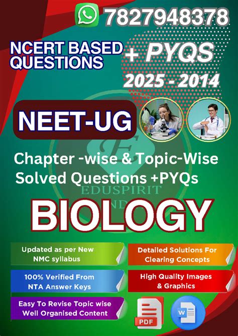 NEET 2026 Biology Question Bank & Previous Year Questions - Studocu
