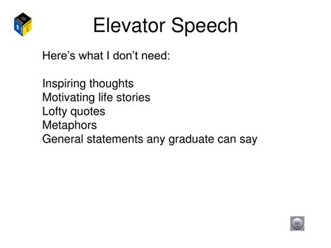 Image result for Elevator Speech Examples