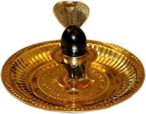 PUCHCHI Black Shaligram Shiva Ling / Shivling with Jalahai Yoni, PlatE ...