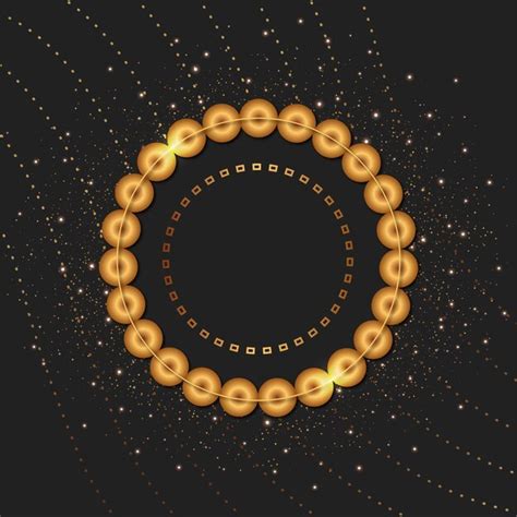 Golden circle background | Premium Vector