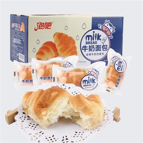 泡吧牛奶面包 4斤整箱批发休闲食品 牛角手撕早餐面包零食糕点-阿里巴巴