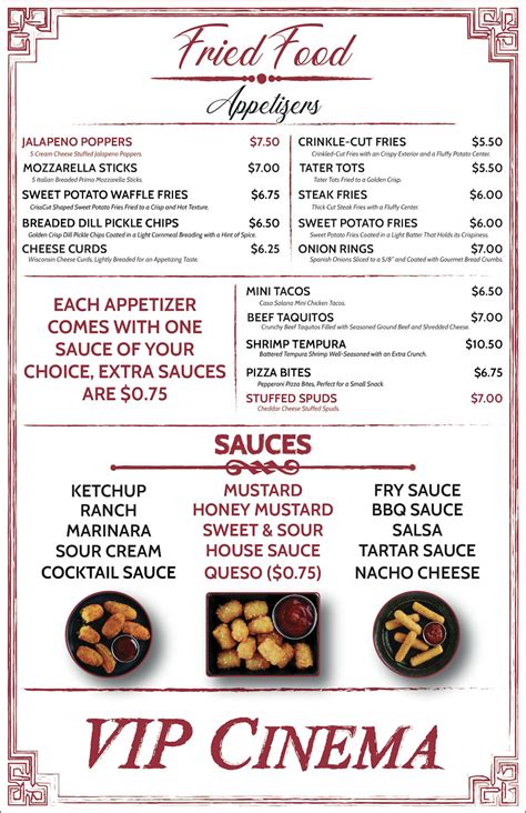 Image result for Menu for VIP Cineworld O2