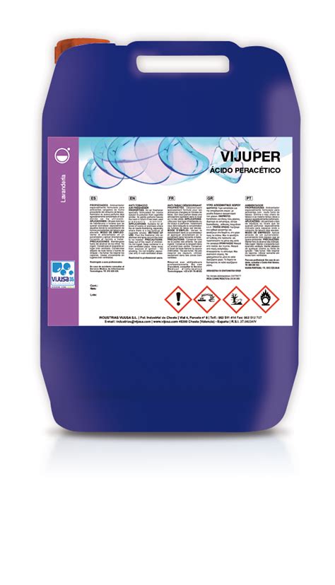 Ácido Peracético Vijusa VIJUPER 22Kg - Super Tintorero