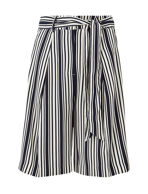 Buy Striped Belted High Waist Tailored Shorts at Marks & Spencer