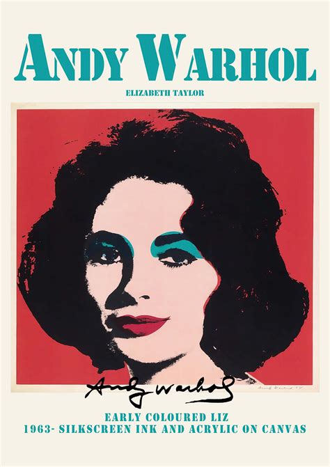 High Quality Andy Warhol Liz A2 Size Poster – Pixie Posters