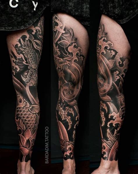 Pin by aynaz on Aynaz | Calf sleeve tattoo, Leg sleeve tattoo, Japanese ...