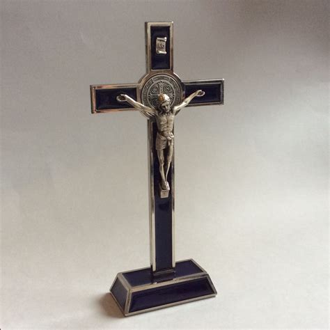 St Benedict Crucifix - Standing (Metal/Enamel) Crosses and Crucifixes ...