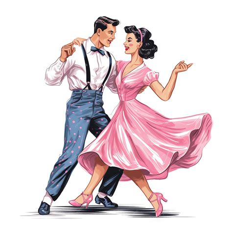 Premium Photo | Beautiful Sock hop dance clipart illustration