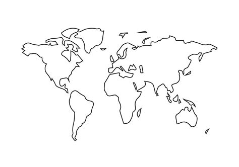 Simple Line World Map 的图像结果