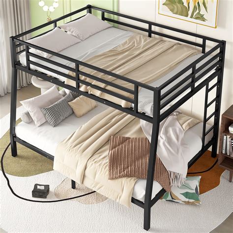 Amazon.com: Heavy Duty Bunk Bed for Adults, Full XL Over Queen Bunk ...