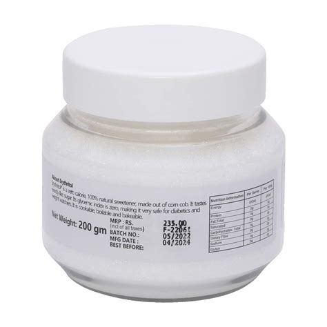 Buy SO SWEET ERYTHRITOL POWDER 200GM SUGAR FREE 100% NATURAL SWEETENER ...