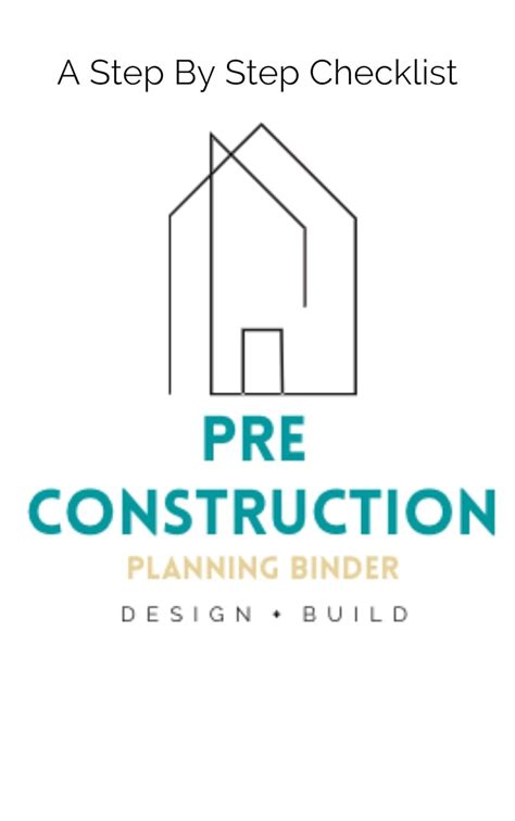 Construction Planning Binder: Pre Construction Planning Binder |Step By ...