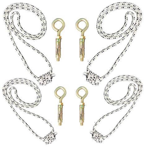 The Yogis Iyengar Wall Yoga Ropes full Set of - 4 Ropes (2 Long, 2 ...