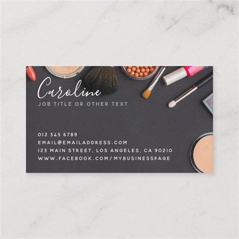 business card design for makeup artist