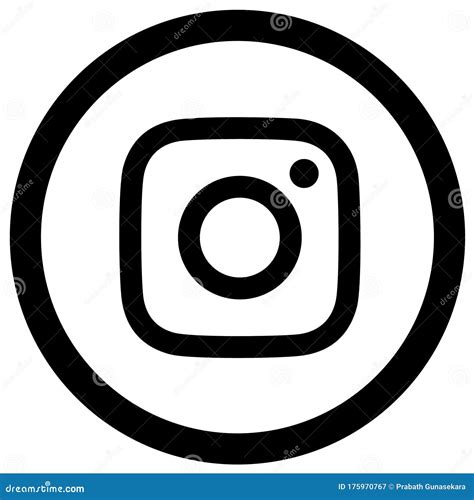 Instagram Logo Black And White Vector