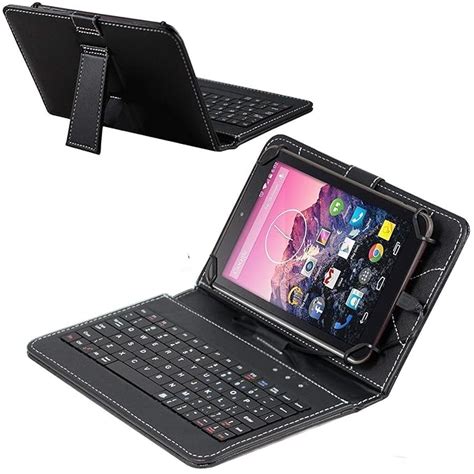 Navitech French AZERTY Black Micro USB Keyboard Case/Cover for The Odys ...
