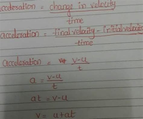Define following equation v=u at - Brainly.in