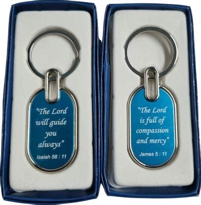 BLESSINGS Bible Verse Semi Circle Blue 2 Key Chain Price in India - Buy ...