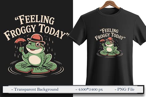 Feeling Froggy Today! T-shirt Designs Graphic by pixelscreator · Creative Fabrica
