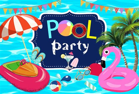 Download Cute Clip Art Pool Party Background | Wallpapers.com