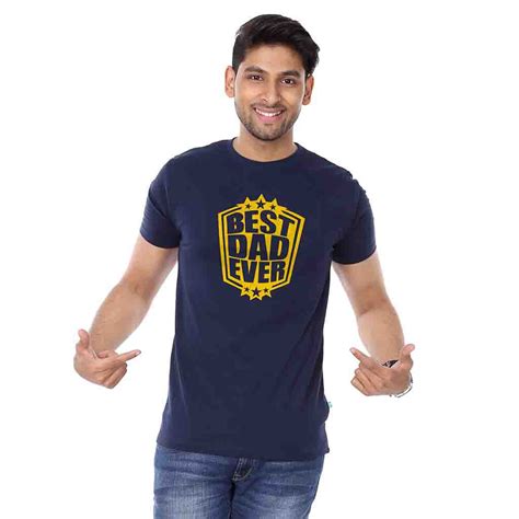 Navy Best Dad and Son Ever Matching Tshirts - BonOrganik