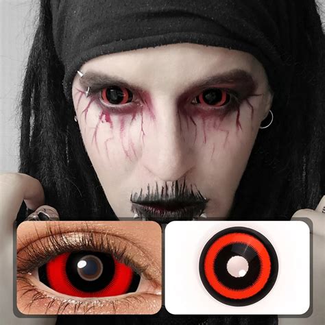Black Sclera Red Iris Contacts