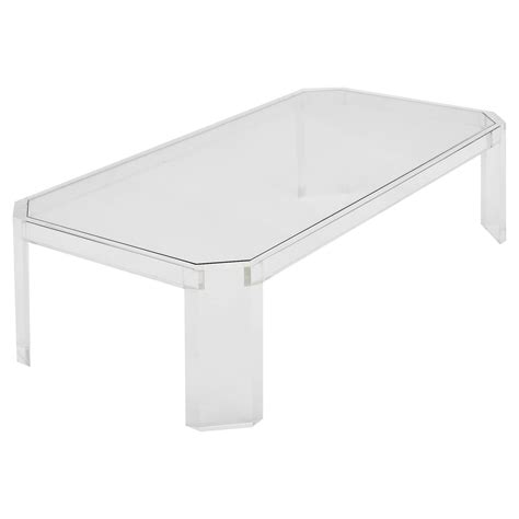 Yellow Lucite Coffee Table For Sale at 1stDibs